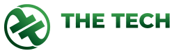 The image features a logo for "The Tech Consultants," combining a green circular symbol with a stylized cross and bold text.