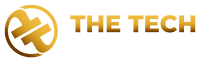 The image features a stylized logo with a circular design and the text "THE TECH" in gold, illustrating a modern and professional aesthetic.