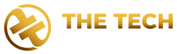 The image features a stylized logo with a circular design and the text "THE TECH" in gold, illustrating a modern and professional aesthetic.