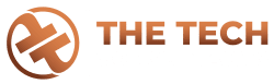The image features a logo with a circular design, combining a stylized "T" and "H" in gradient shades of orange, accompanied by the text "THE TECH."